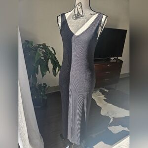 Black knit sleeveless dress